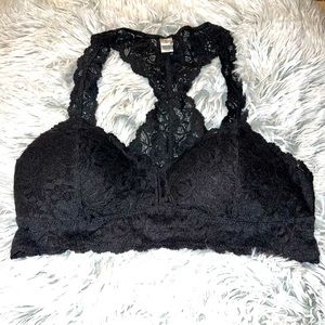 Black lace bralette